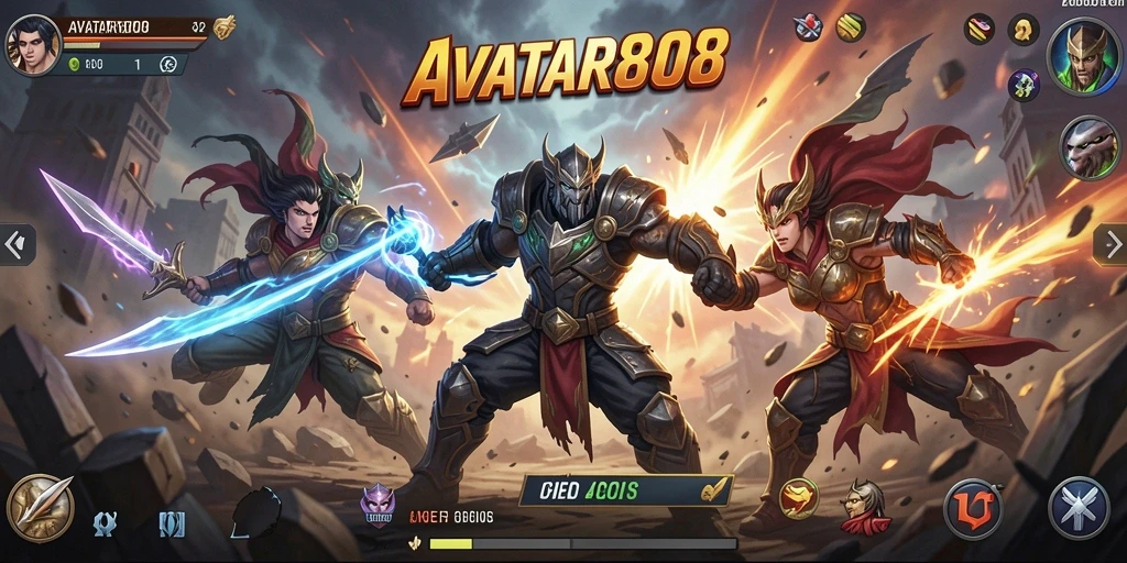 Tangkapan layar AVATAR808 menunjukkan aksi bertarung yang mengesankan.