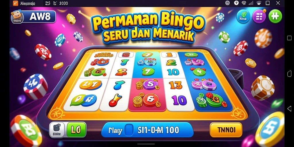 Screenshot gameplay AW8 menunjukkan suasana seru permainan Bingo.
