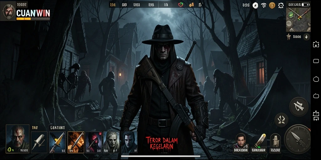 Tampilan gameplay menyeramkan dengan suasana mencekam di CUANWIN.
