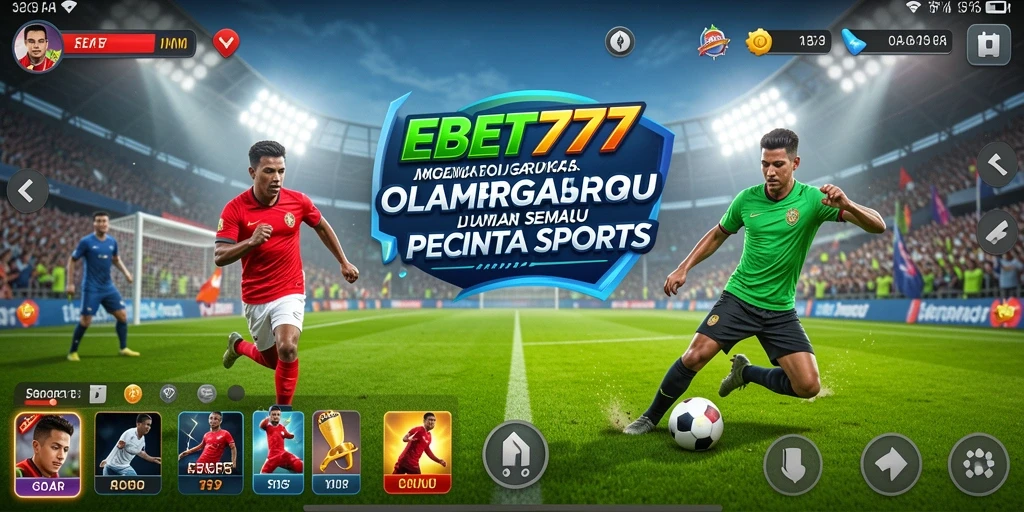 Tampilan permainan seru dalam EBET777 yang menampilkan aksi olahraga.