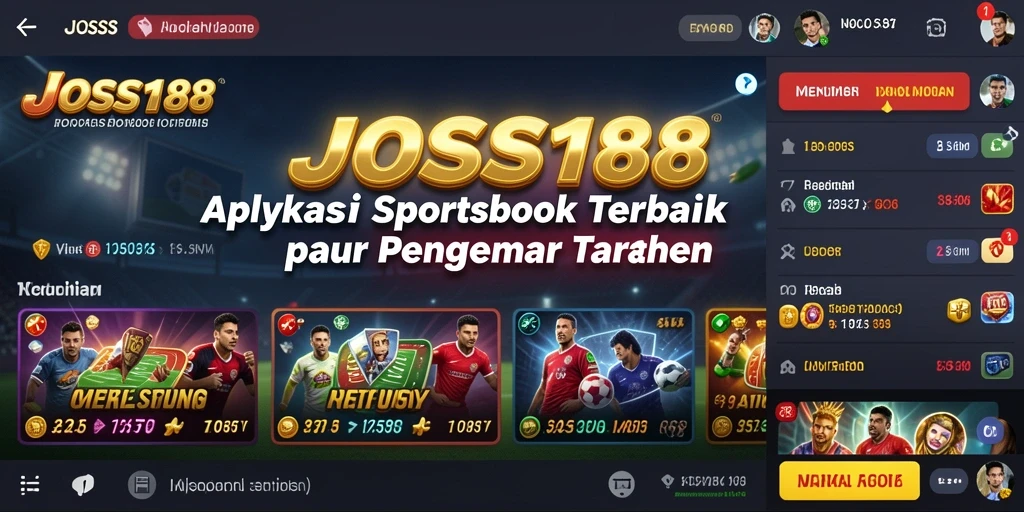 Tampilan gameplay Sportsbook di aplikasi JOSS188 yang menarik dan interaktif.