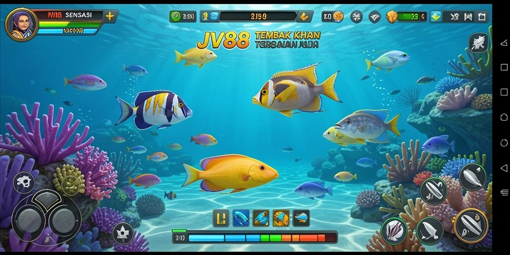 Menampilkan gameplay seru Tembak Ikan dengan grafis menawan.