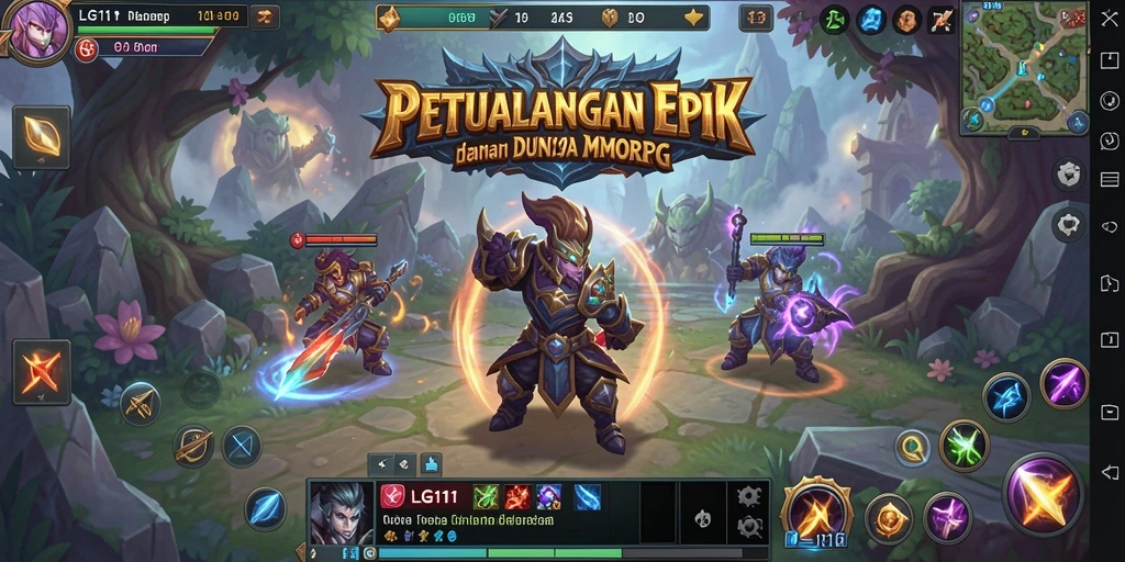 Gameplay LG111 menampilkan aksi seru dalam dunia MMORPG.