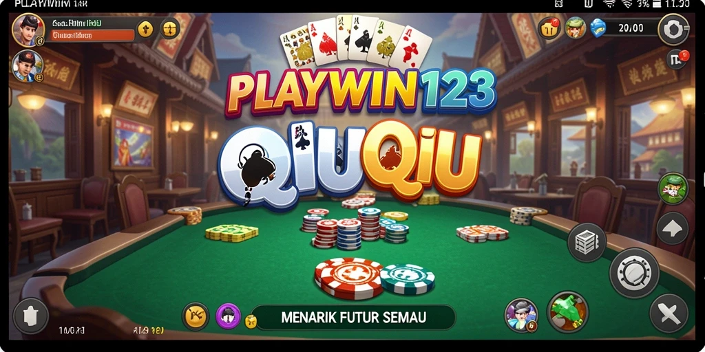Tampilan seru dari gameplay QiuQiu di PLAYWIN123.