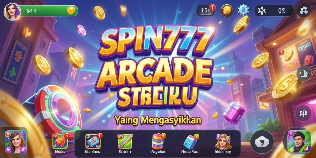 Tangkapan layar utama SPIN777 menampilkan aksi cepat dan vibrant gameplay Arcade.